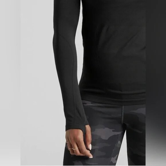 NWT Athleta Momentum 1/2 Zip Top in Black - Picture 6 of 10